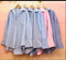 Summer Casual Stripes Collar Down Shirts